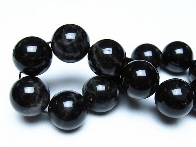 モリオン 純天然 黒水晶 ブレスレット 18mm [t112-8187]
