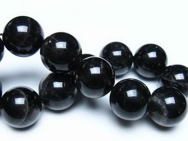 モリオン 純天然 黒水晶 ブレスレット 18mm [t112-8225]