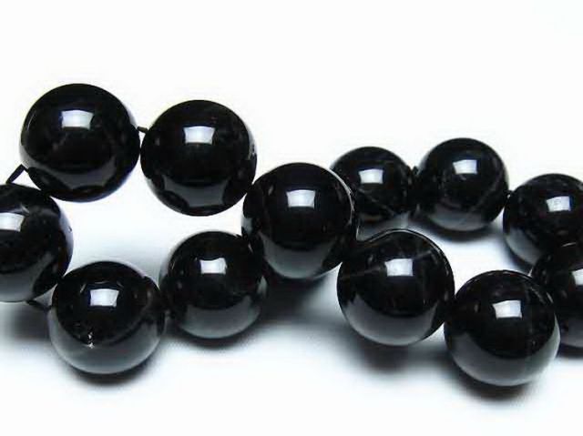 モリオン 純天然 黒水晶 ブレスレット 18mm [t112-8228]