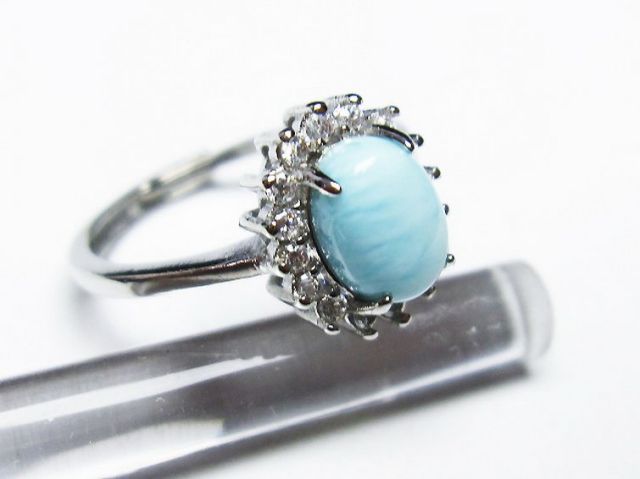 ラリマー指輪(15号)[T113-12156]