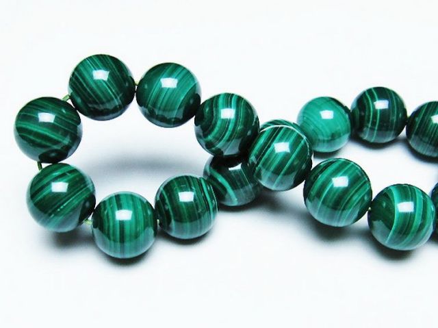 マラカイトブレスレット 13mm [T115-4103]