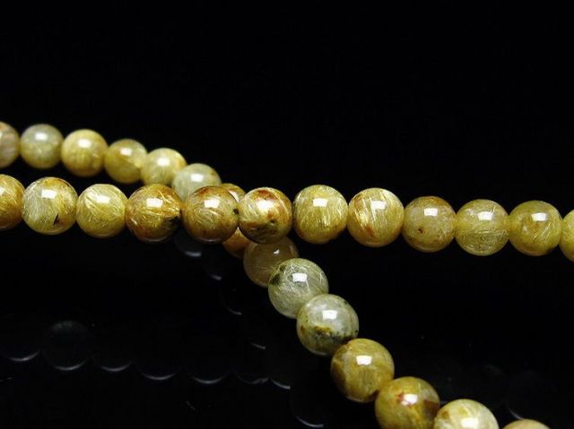 ゴールドタイチンルチルブレスレット 5mm [T116-12756]