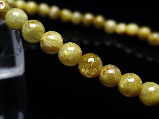 ゴールドタイチンルチルブレスレット 5mm [T116-12756]