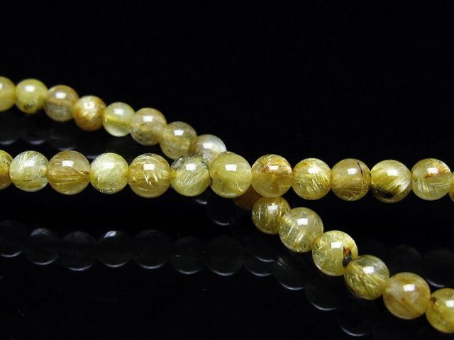 ゴールドタイチンルチルブレスレット 5mm [T116-12762]