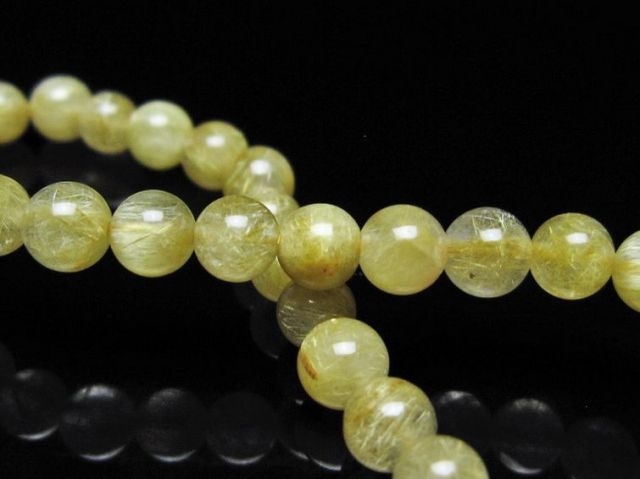 ゴールドタイチンルチルブレスレット 5mm [t116-13105]
