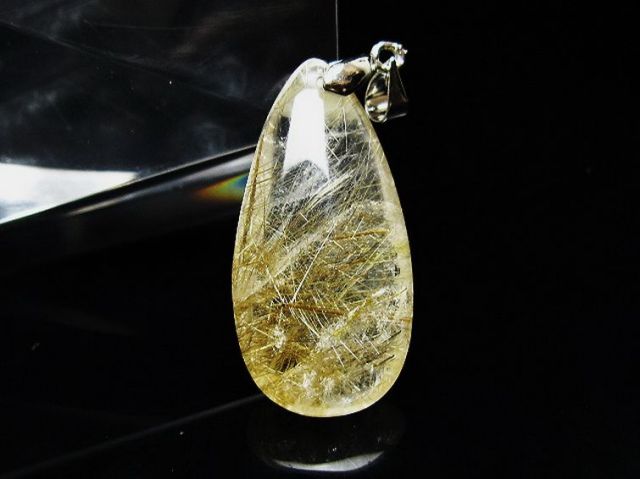 プラチナ入水晶ペンダント[T12-1893]