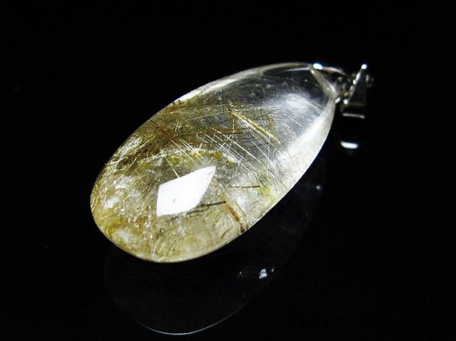 プラチナ入水晶ペンダント[T12-1893]