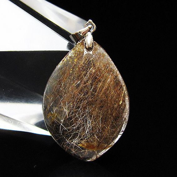 プラチナ入水晶ペンダント[T12-2051]