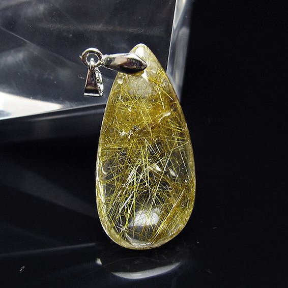 プラチナ入水晶ペンダント[T12-2074]