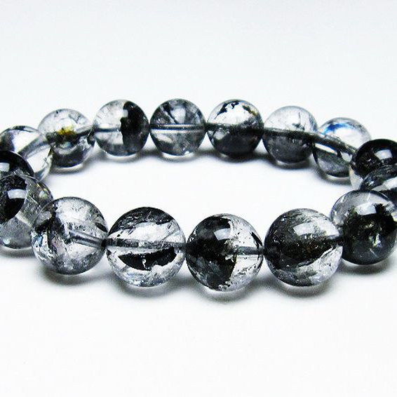 パワーストーン 天然石 ブラックエレスチャルクォーツ?骸骨水晶  