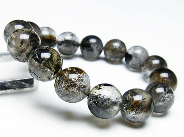 パワーストーン 天然石 ブラックエレスチャルクォーツ 骸骨水晶