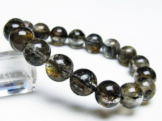 パワーストーン 天然石 ブラックエレスチャルクォーツ 骸骨水晶