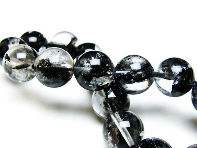 パワーストーン 天然石 ブラックエレスチャルクォーツ 骸骨水晶  