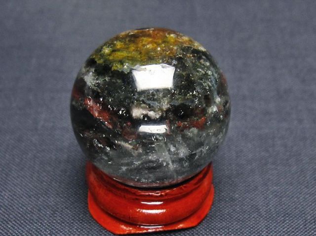 グリーンファントム 水晶丸玉 パワーストーン 天然石 グリーンファントム丸玉 28mm [T129-3093]