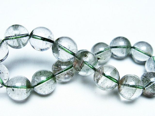 パワーストーン 天然石 グリーンファントムブレスレット 12mm [T13-9679]2枚目