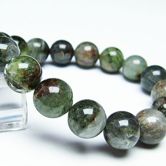 パワーストーン 天然石 グリーンファントムブレスレット 12mm
