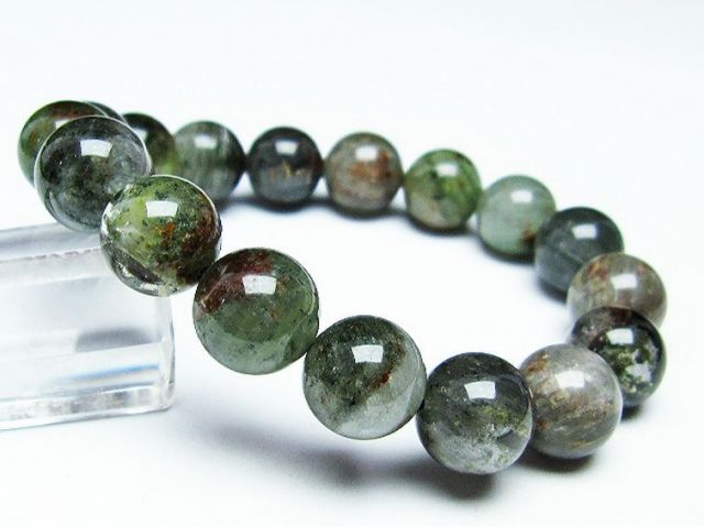 パワーストーン 天然石 グリーンファントムブレスレット 12mm [T13-9903]
