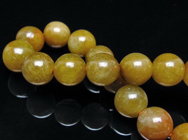 金針ルチル水晶ブレスレット 12mm [t132-15849]