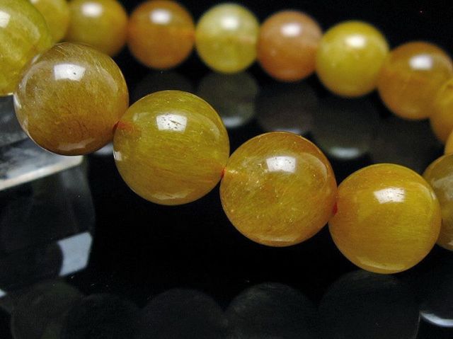 金針ルチル水晶ブレスレット 12mm [t132-15880]