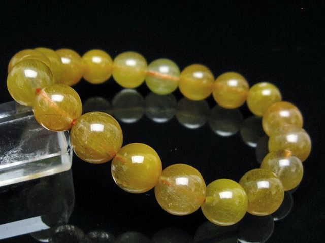 金針ルチル水晶ブレスレット 10mm [t132-15901]