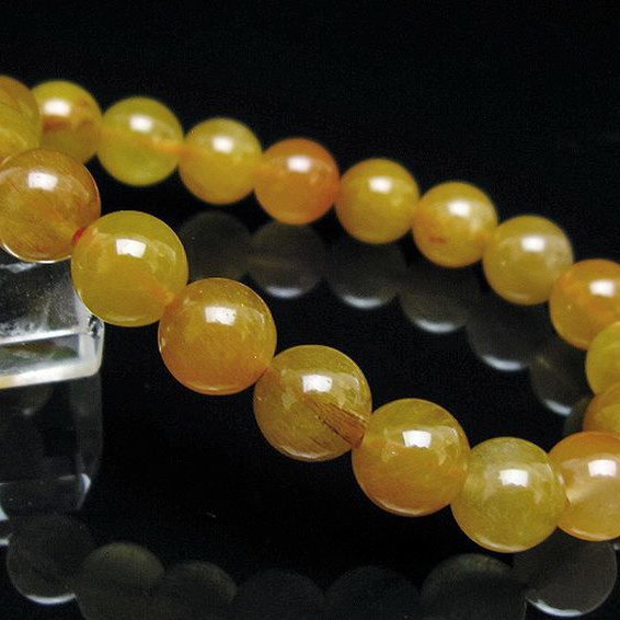 金針ルチル水晶ブレスレット 10mm [t132-15916]