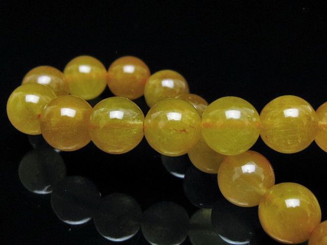 金針ルチル水晶ブレスレット 10mm [t132-15916]