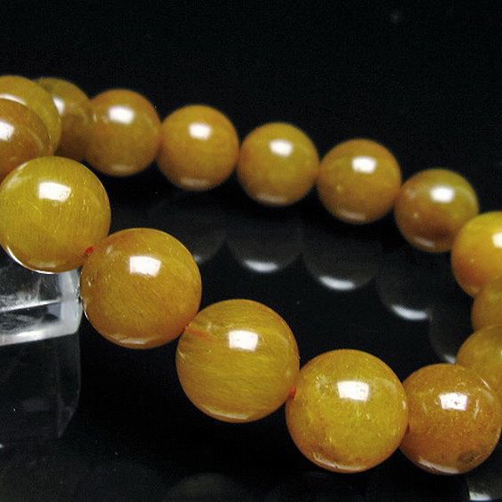 金針ルチル水晶ブレスレット 13mm [t132-15921]