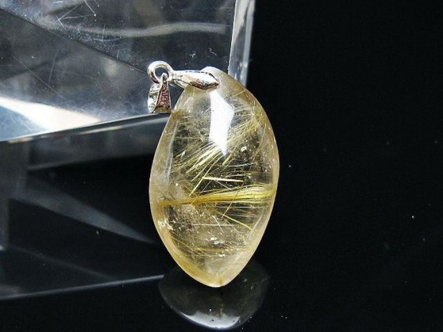 売約済み　タイチンルチル　タイガータイチンルチル　天然石　パワーストーン 希少]タイガータイチンルチルクォーツ丸玉/スフィア（直径43.3mm