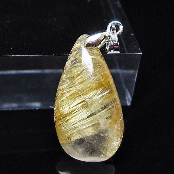 ゴールドタイチンルチルペンダント[T134-4184]