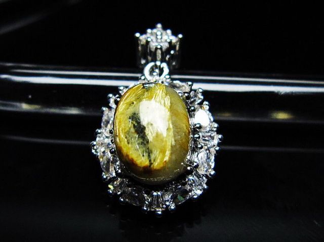 ゴールドタイチンルチルペンダント [t134-4281]