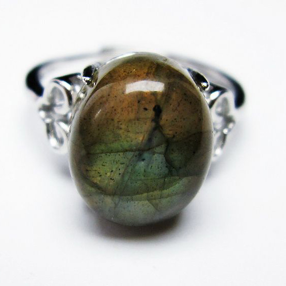 ラブラドライト指輪(15号)[T135-7202]