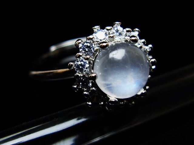 パワーストーン 天然石 ムーンストーン指輪(16号)[T135-7476]