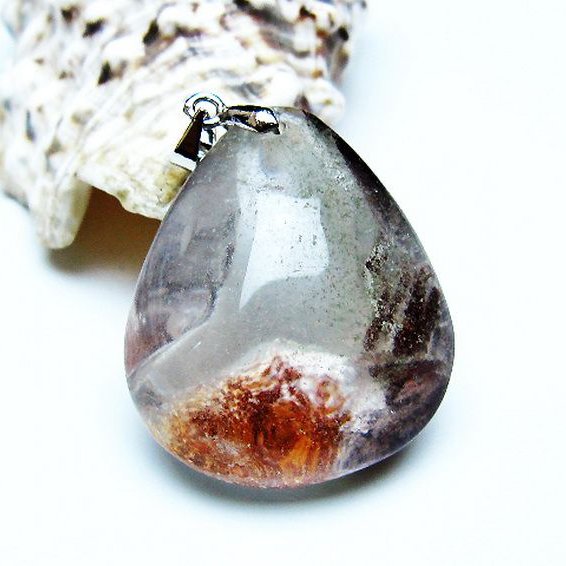 ガーデン水晶ペンダント[T136-4427]