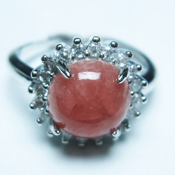 パワーストーン 天然石 インカローズ(ロードクロサイト)指輪(17号