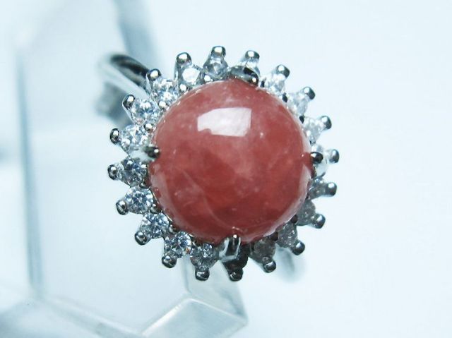 パワーストーン 天然石 インカローズ(ロードクロサイト)指輪(17号