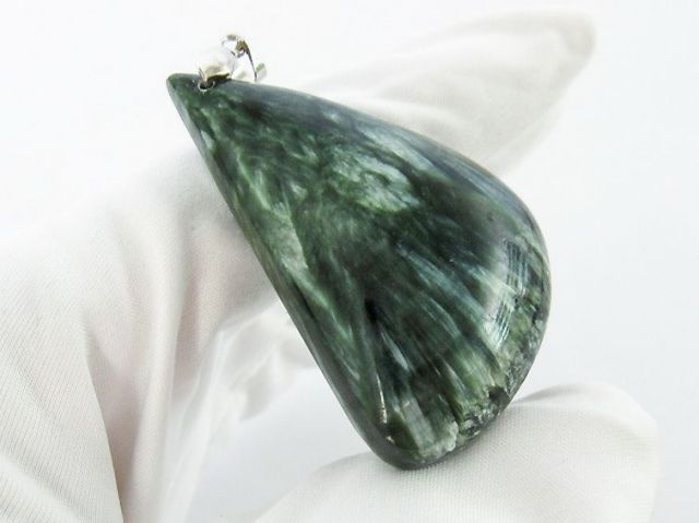 パワーストーン 天然石 セラフィナイトペンダント[T14-2994]3枚目