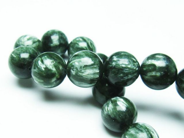 パワーストーン 天然石 セラフィナイトブレスレット 14mm [T14-3496]2枚目