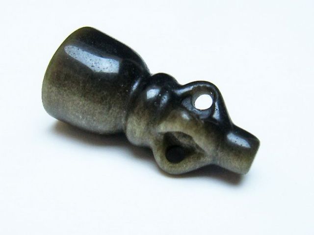 密教法具 ゴールデン キャッツアイ オブシディアン[T142-2486]