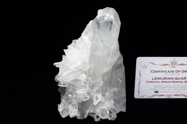 レムリアンシード 水晶 クラスター ミナスジェライス州コリント産 ※証明書付き[T143-2291]