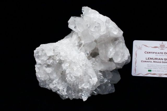 レムリアンシード 水晶 クラスター ミナスジェライス州コリント産 ※証明書付き[T143-2296]