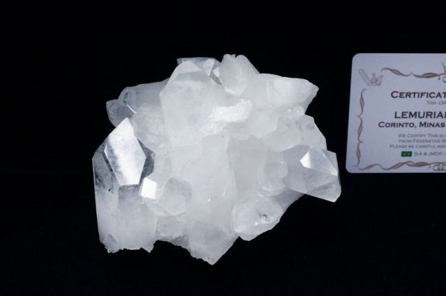 レムリアンシード 水晶 クラスター ミナスジェライス州コリント産 ※証明書付き[T143-2343]