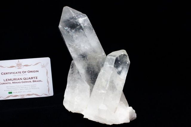 レムリアンシード 水晶 クラスター ミナスジェライス州コリント産 ※証明書付き[T143-2373]