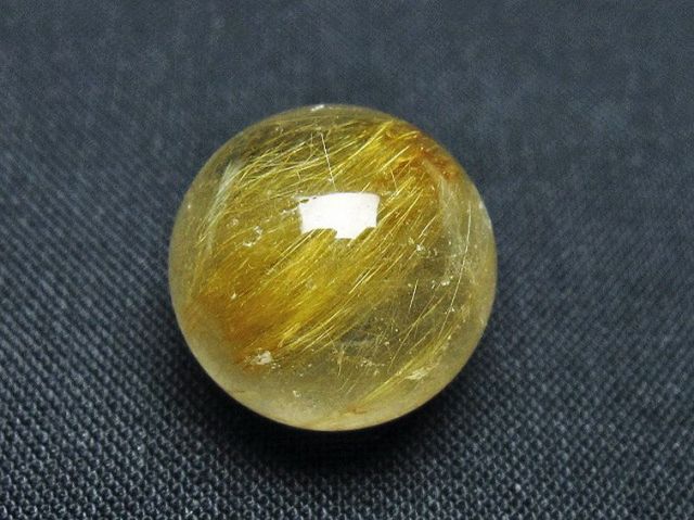 ゴールドタイチンルチル入り水晶丸玉 17mm [t145-2263]
