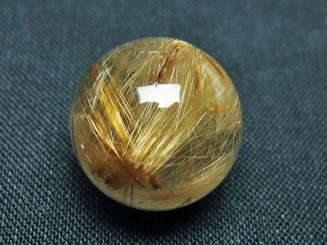 ゴールドタイチンルチル入り水晶丸玉 17mm [t145-2268]