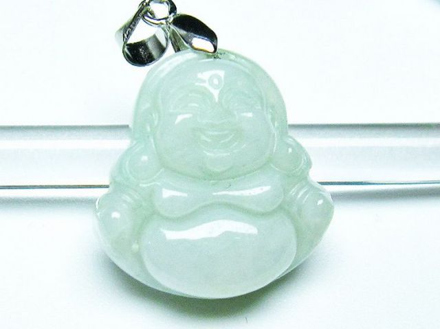 糸魚川翡翠布袋様ペンダント[T146-3364]