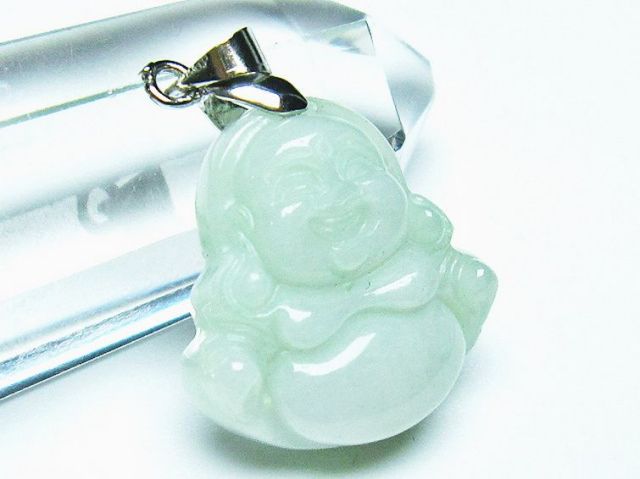 糸魚川翡翠布袋様ペンダント[T146-3364]