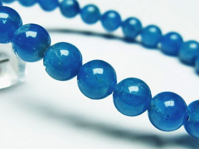 パワーストーン 天然石 アパタイトブレスレット 7mm [T149-6533]3枚目
