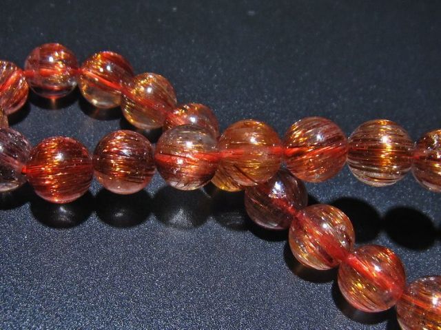 ファイナルグレード金針ルチル水晶ブレスレット 8mm [t15-10177]