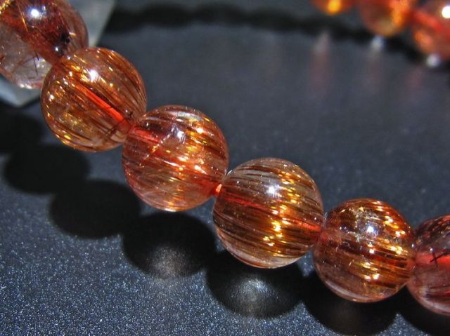 ファイナルグレード金針ルチル水晶ブレスレット 8mm [t15-10177]