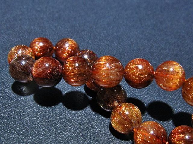 ファイナルグレード金針ルチル水晶ブレスレット 11mm [t15-10430]